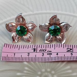 Antique Sterling Silver Screw-back Earrings